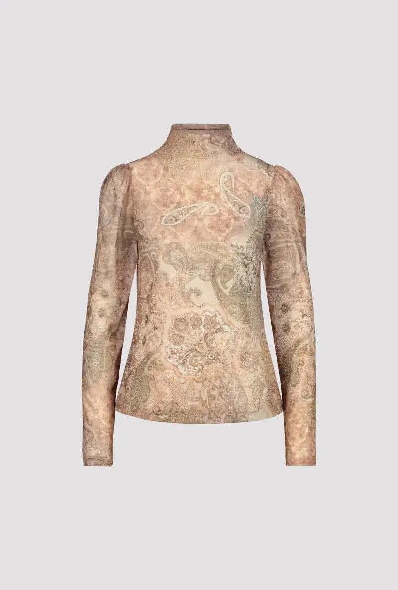 Monari Mesh Shirt mit Paisleymuster Wochenangebot