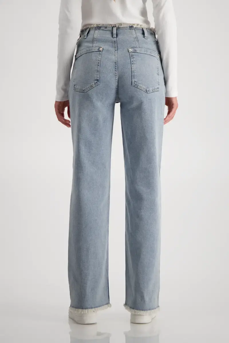 Monari Wide Leg Jeans mit Schmuck Begrenzte Freigabe