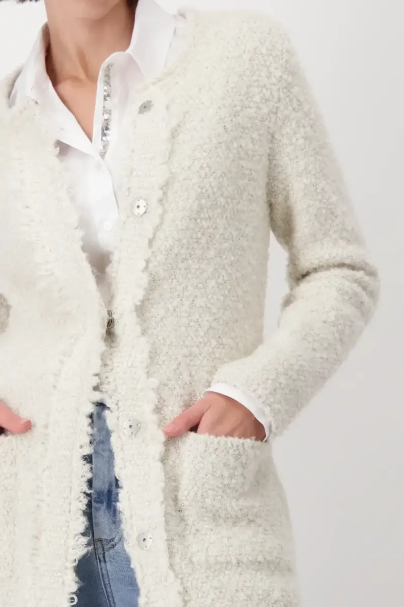 Monari Strickmantel mit Lurex Bis zu 60% Rabatt