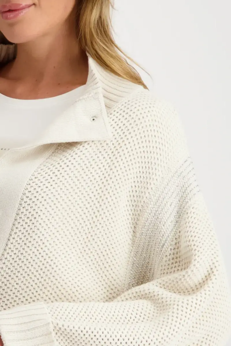 Monari Strickjacke mit Wabenmuster Riesige Rabatte