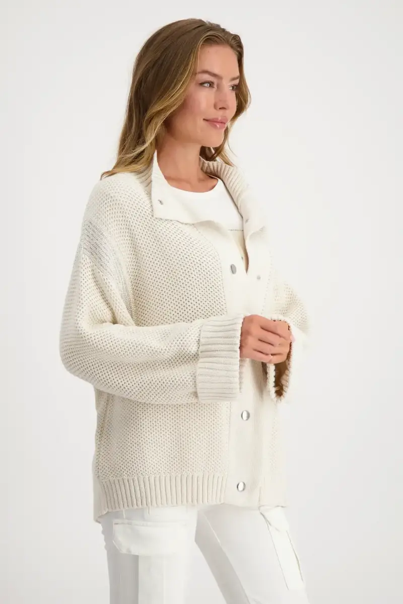 Monari Strickjacke mit Wabenmuster Riesige Rabatte