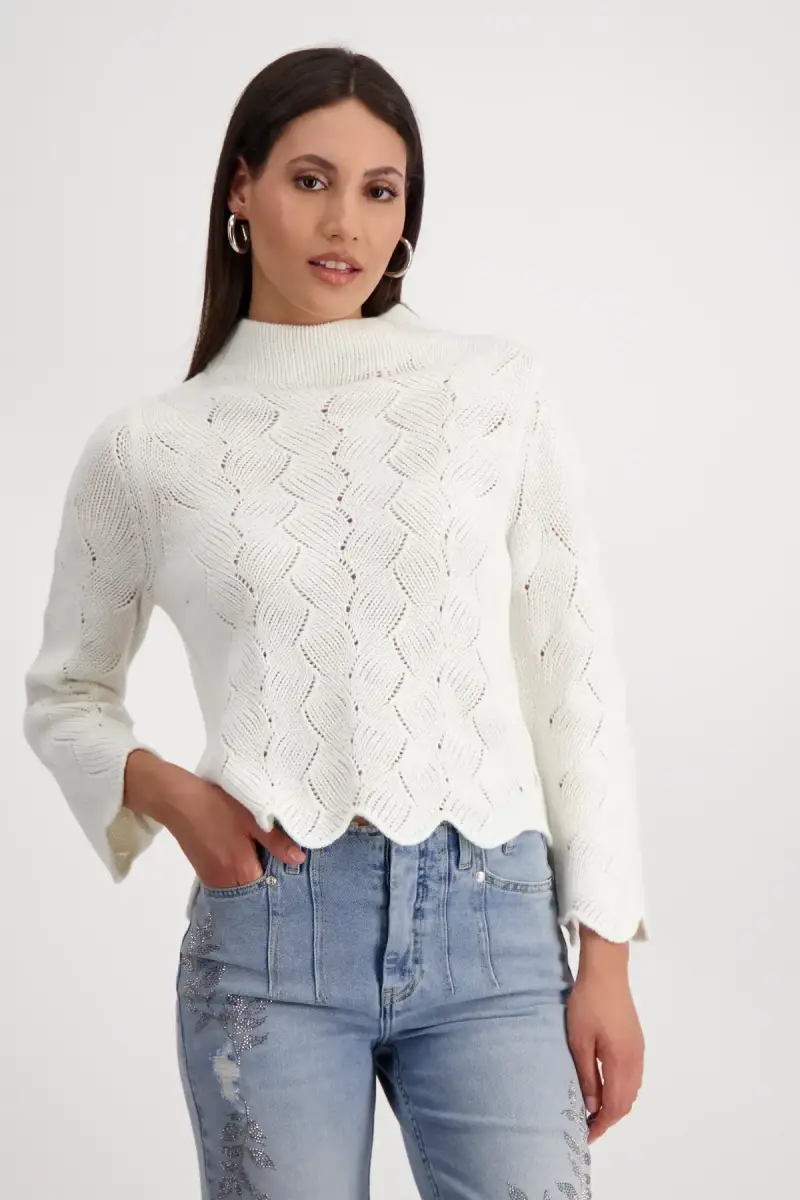 Monari Pullover mit Zopfmuster Kostenloser Versand international