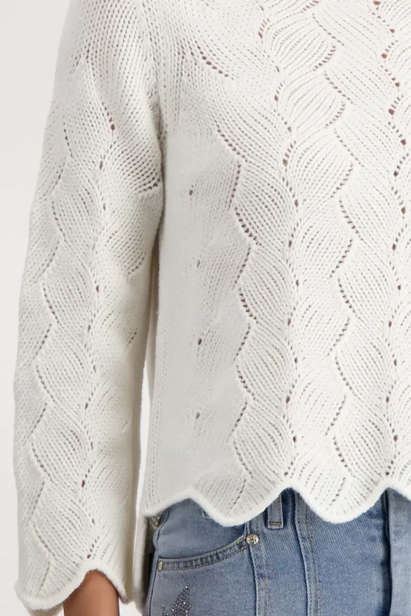 Monari Pullover mit Zopfmuster Kostenloser Versand international