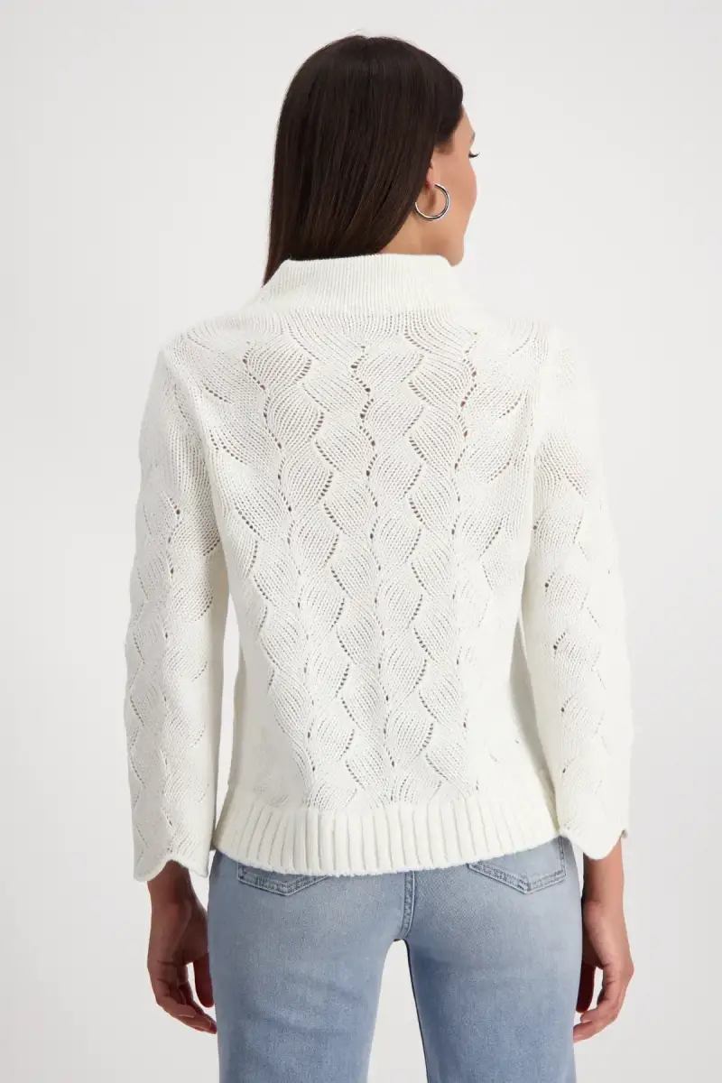 Monari Pullover mit Zopfmuster Kostenloser Versand international