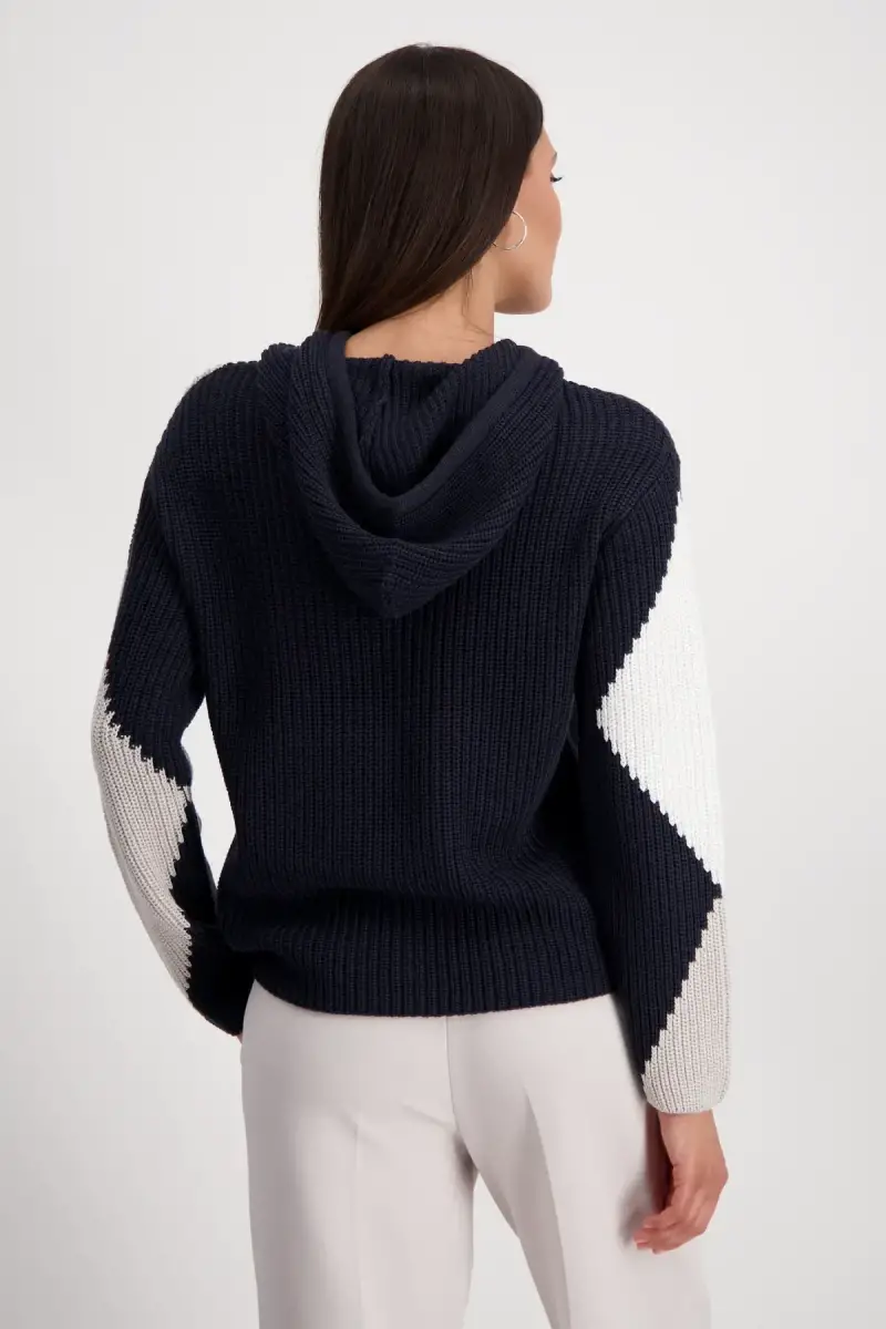 Monari Kapuzenpullover mit Rauten 2025