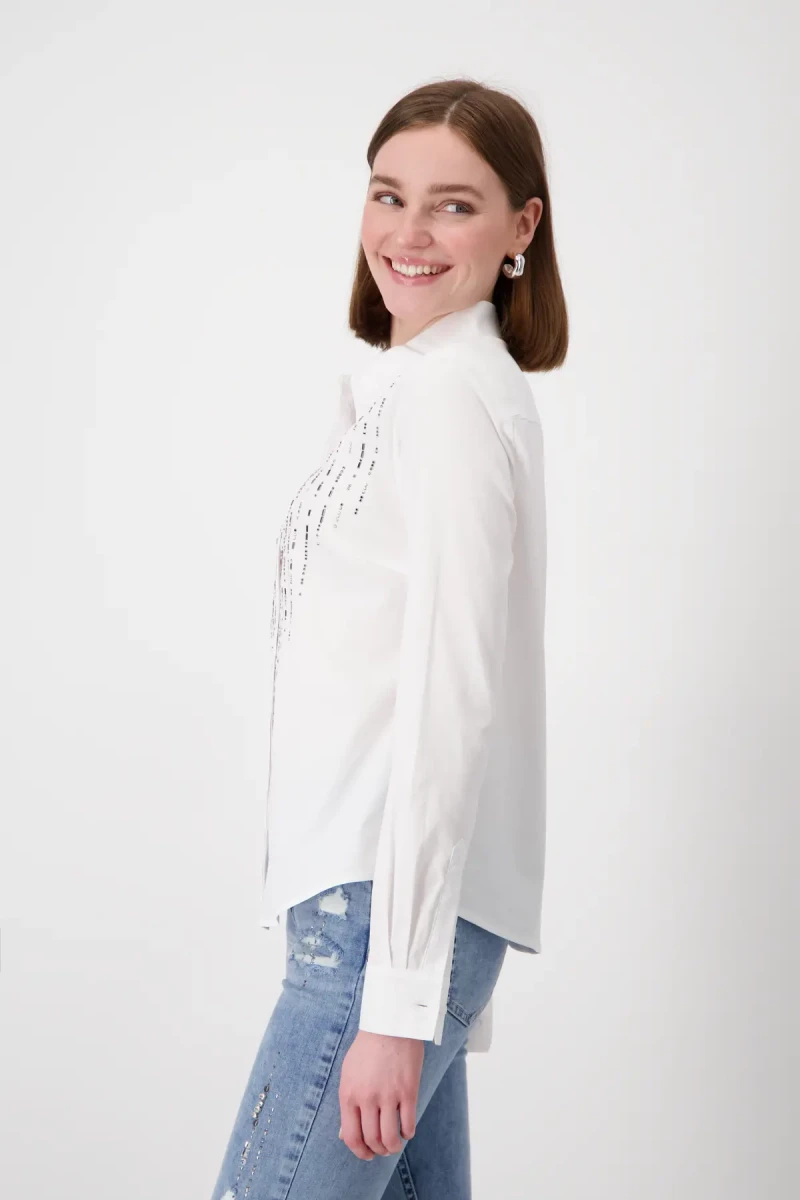 Monari Hemdbluse mit Strasssteine Outlet