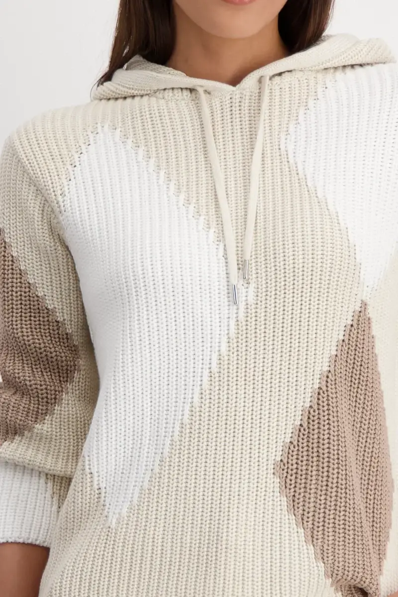 Monari Kapuzenpullover mit Rauten Verkauf