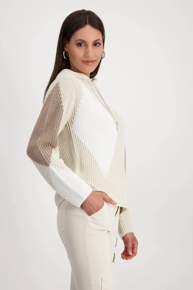 Monari Kapuzenpullover mit Rauten Verkauf