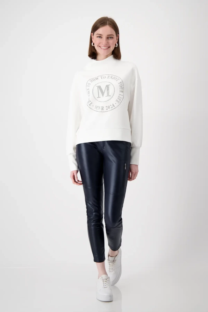 Monari Sweatshirt mit Emblem Print Limitierter Zeitrabatt