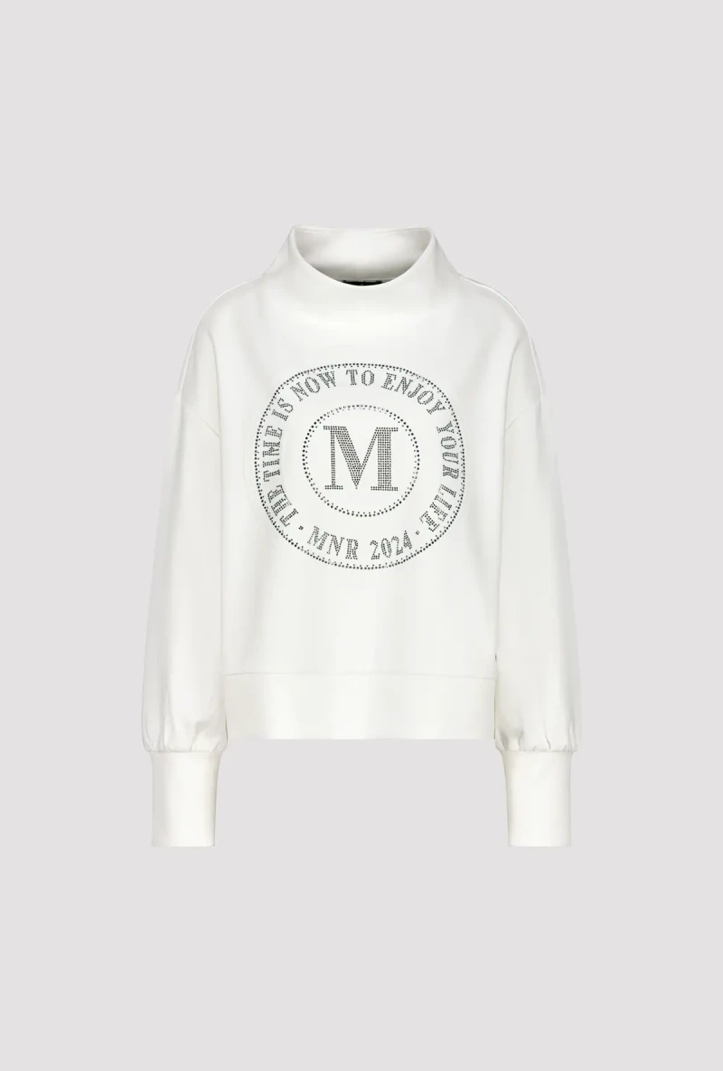 Monari Sweatshirt mit Emblem Print Limitierter Zeitrabatt