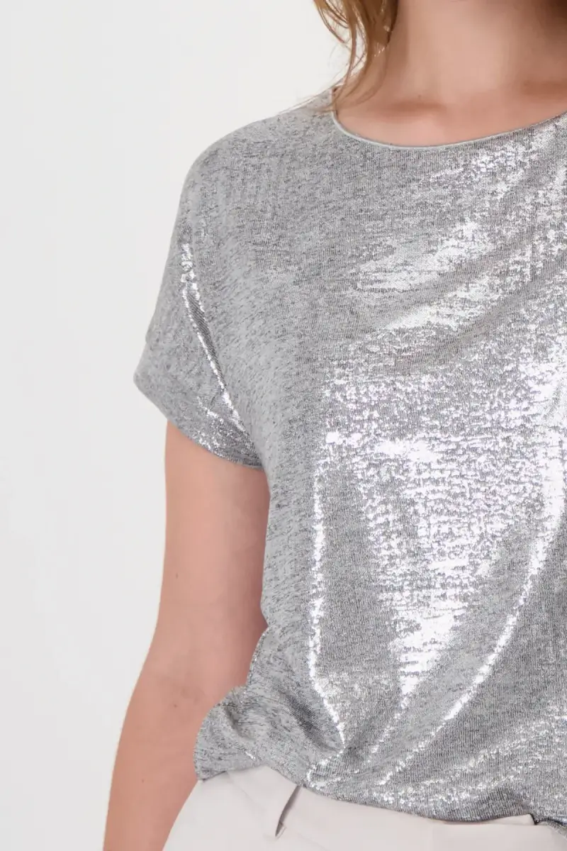 Monari Glänzendes T-Shirt Fabrik Onlineshop