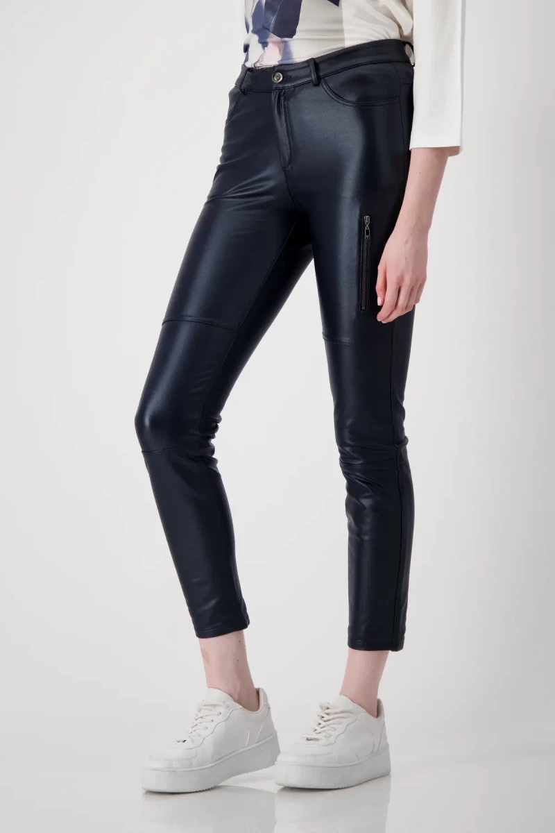 Monari Hose in Lederoptik Rabatt