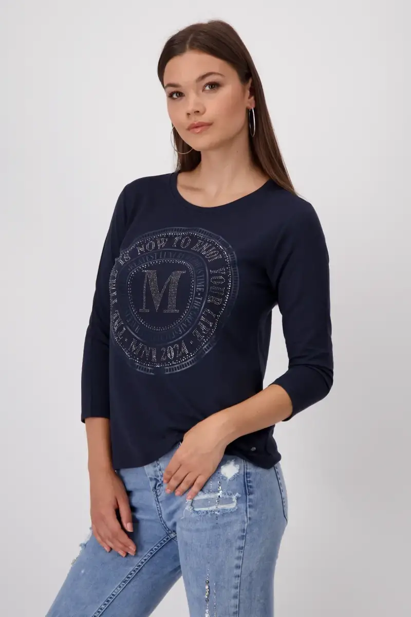 Monari Shirt mit Emblem Print Versandkostenfrei