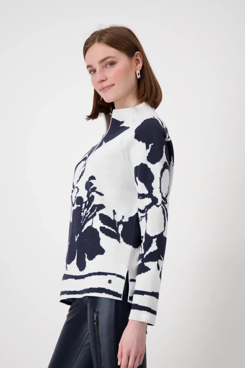 Monari Pullover mit Blumenmuster Flash Sale