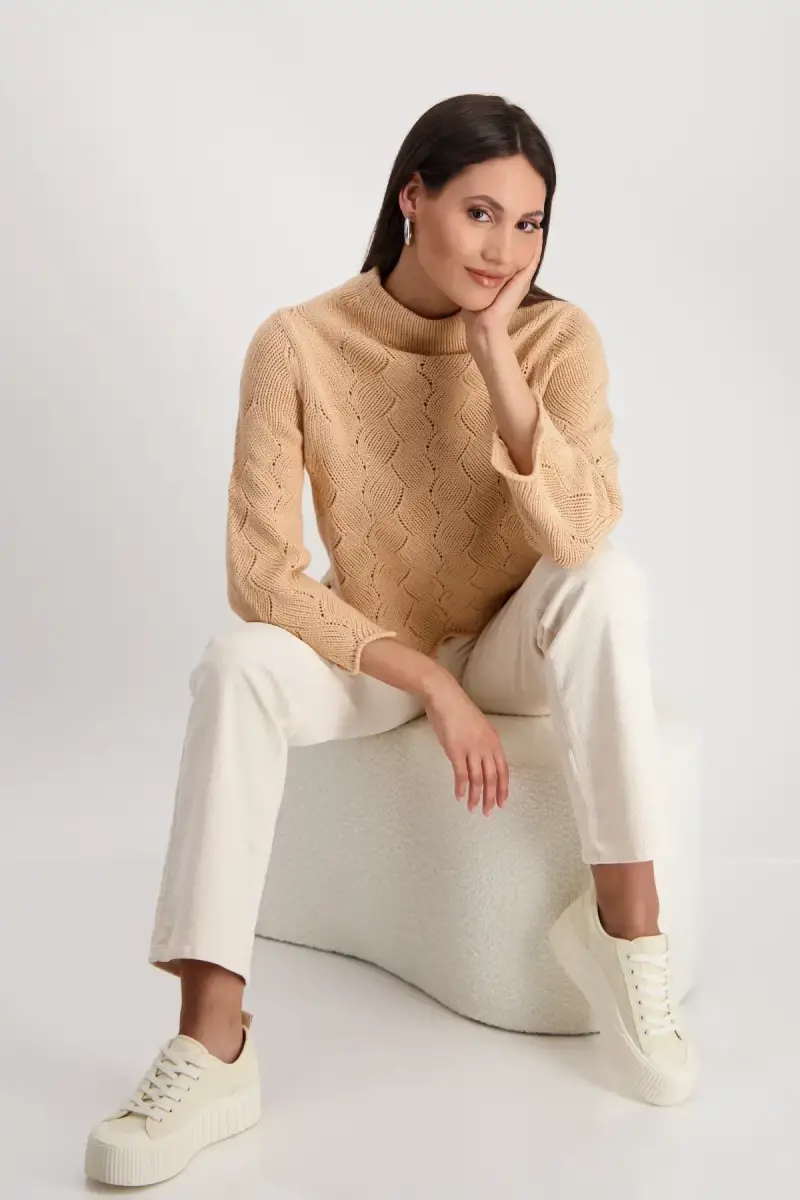 Monari Pullover mit Zopfmuster Online Shopping