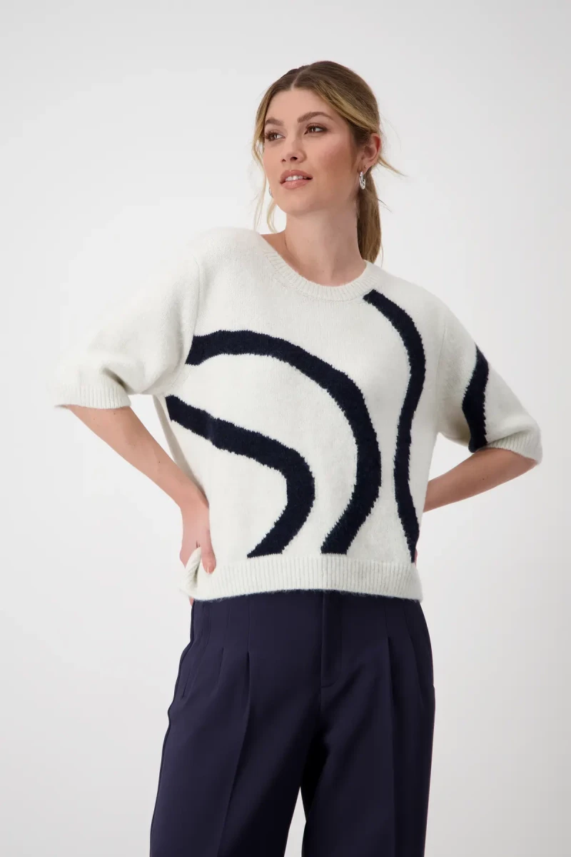 Monari Strickpullover mit Intarsienmuster Vatertagsangebot