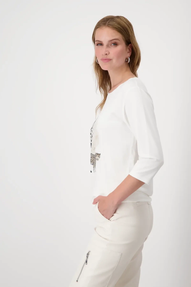 Monari Shirt mit Frauenprint und Strass Super Sparpreis