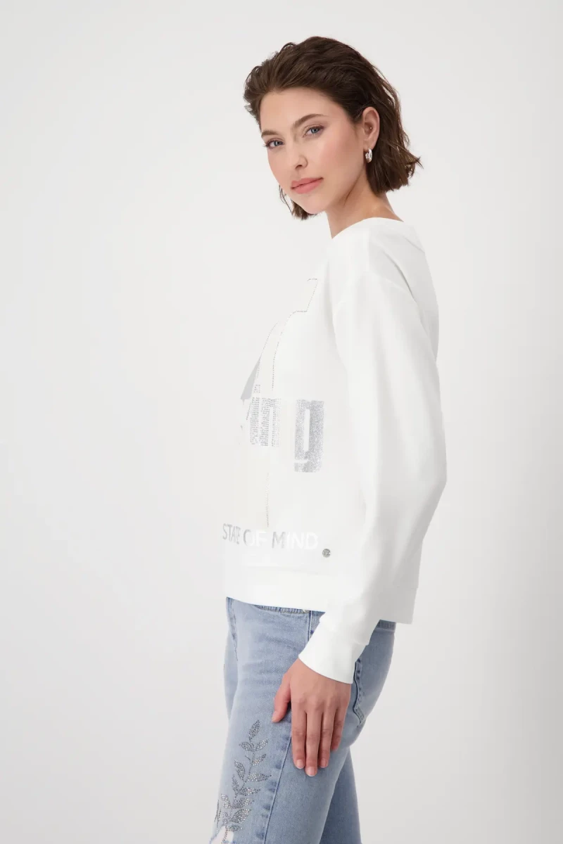 Monari Sweatshirt mit Schrift Bis zu 50% Rabatt