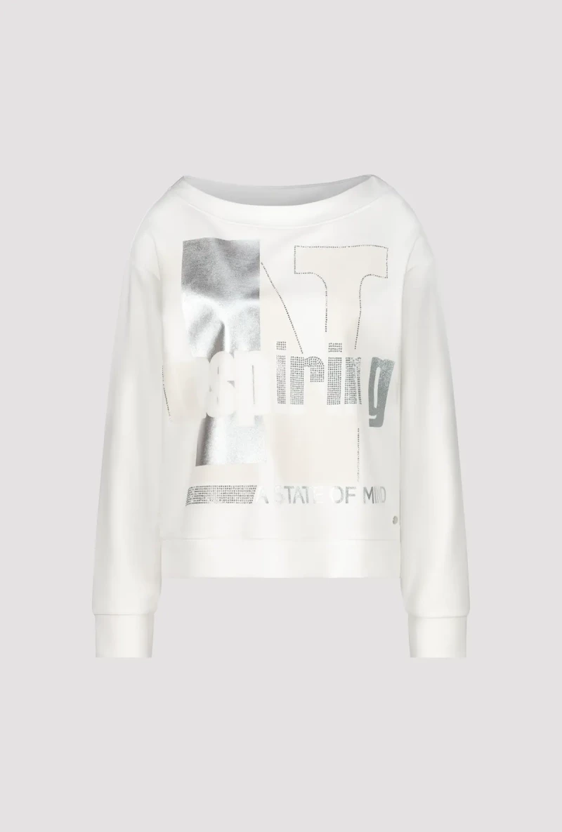Monari Sweatshirt mit Schrift Bis zu 50% Rabatt