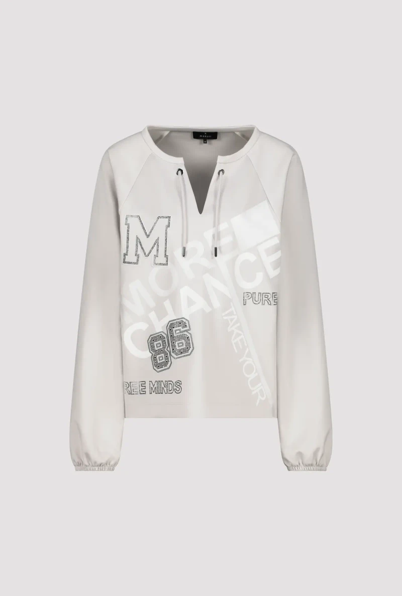 Monari Sweatshirt mit Schmuckschrift Speichern exportieren