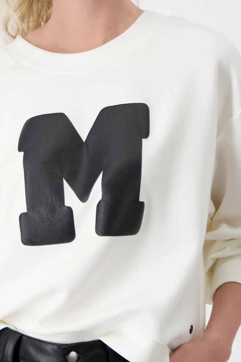 Monari Sweatshirt mit Buchstaben Print Im Verkauf