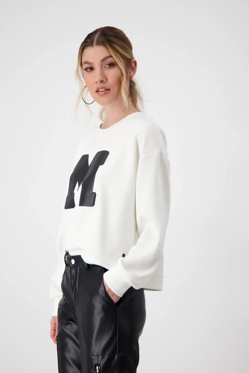 Monari Sweatshirt mit Buchstaben Print Im Verkauf