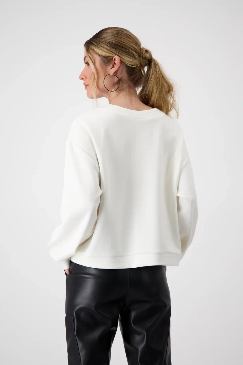 Monari Sweatshirt mit Buchstaben Print Im Verkauf