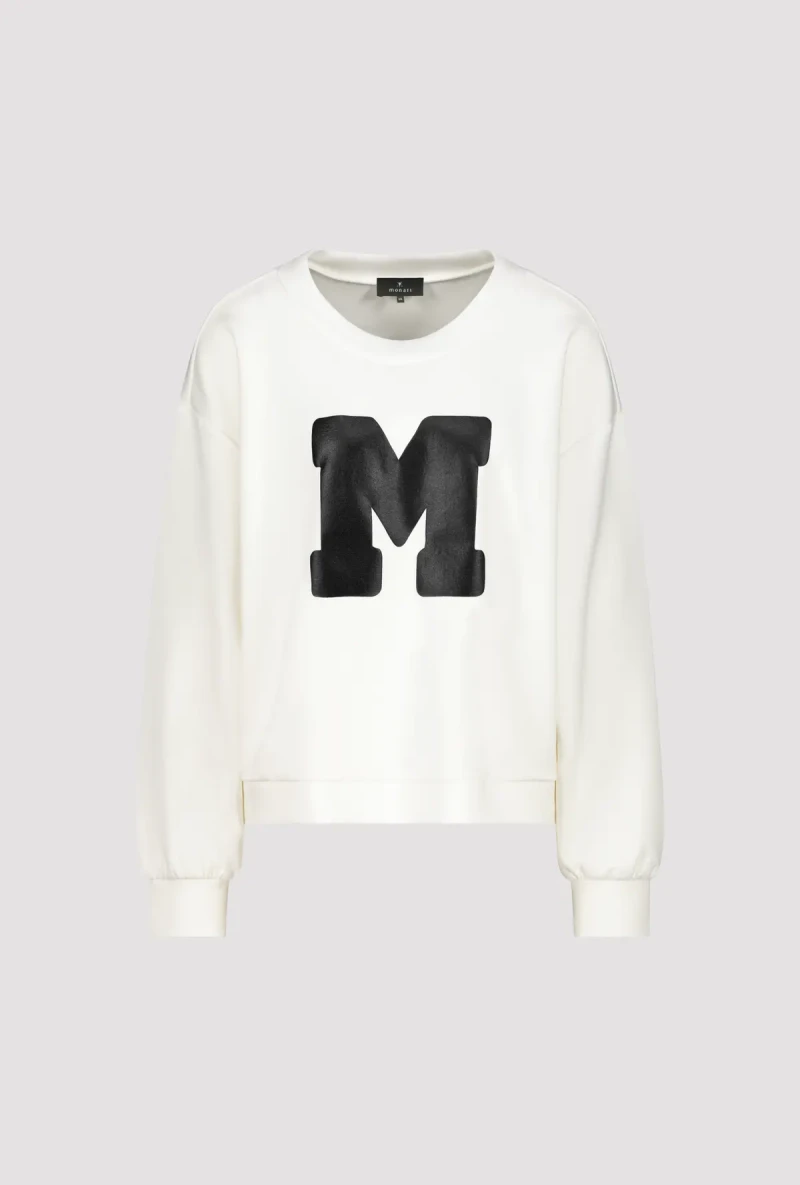 Monari Sweatshirt mit Buchstaben Print Im Verkauf