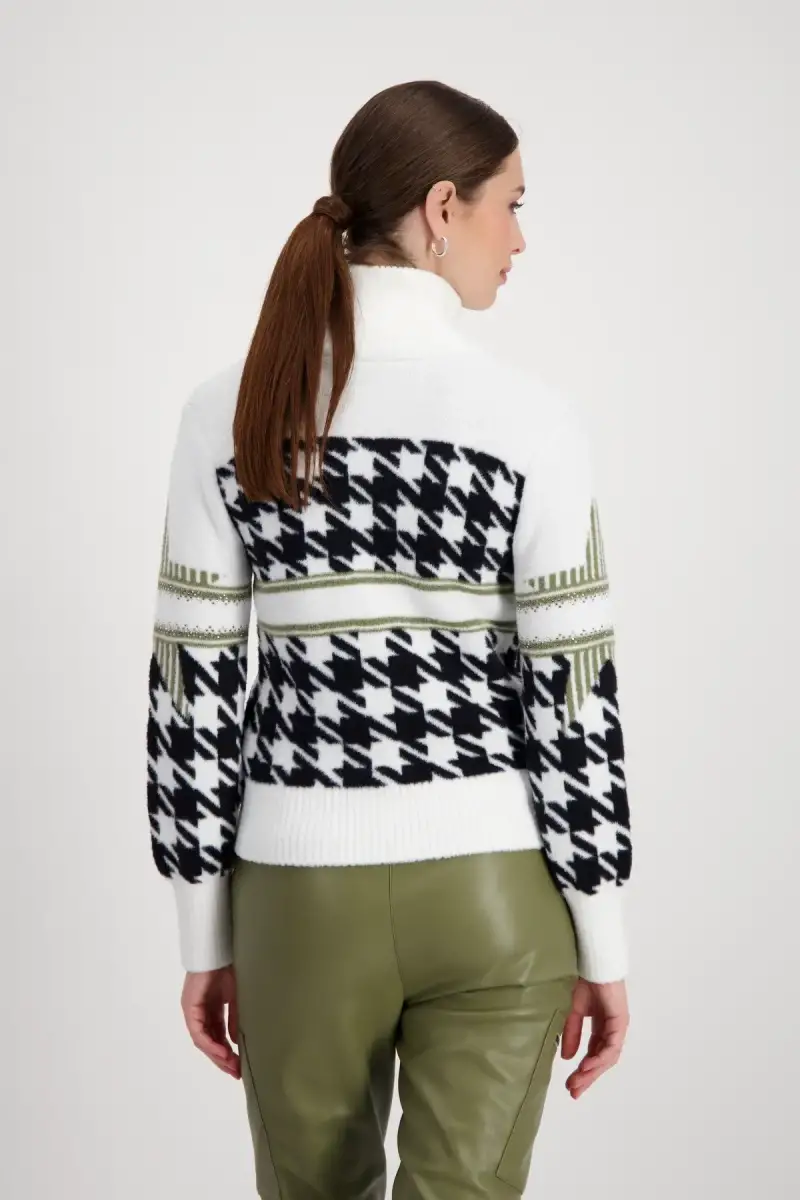 Monari Strickjacke mit Hahnentrittmuster Outlet
