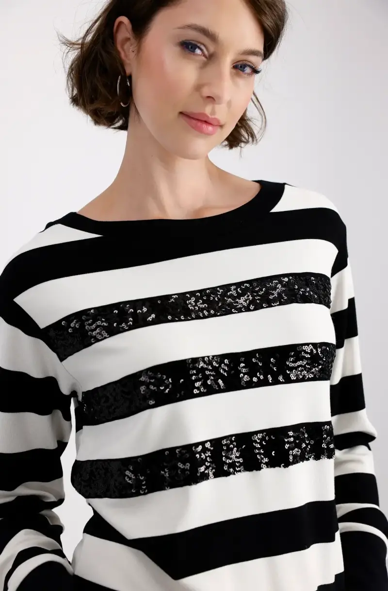 Monari Sweatshirt mit tonigen Pailletten Angebote