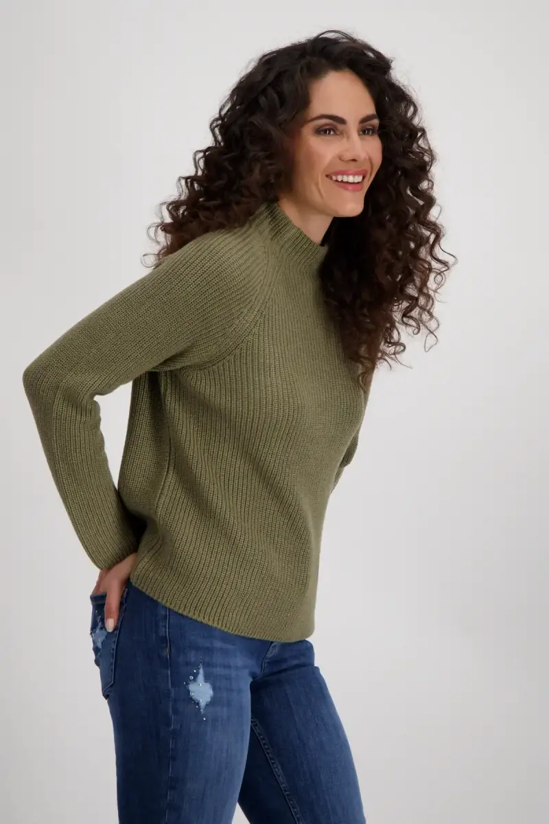 Monari Basic Stehkragen Pullover Kostenloser Versand