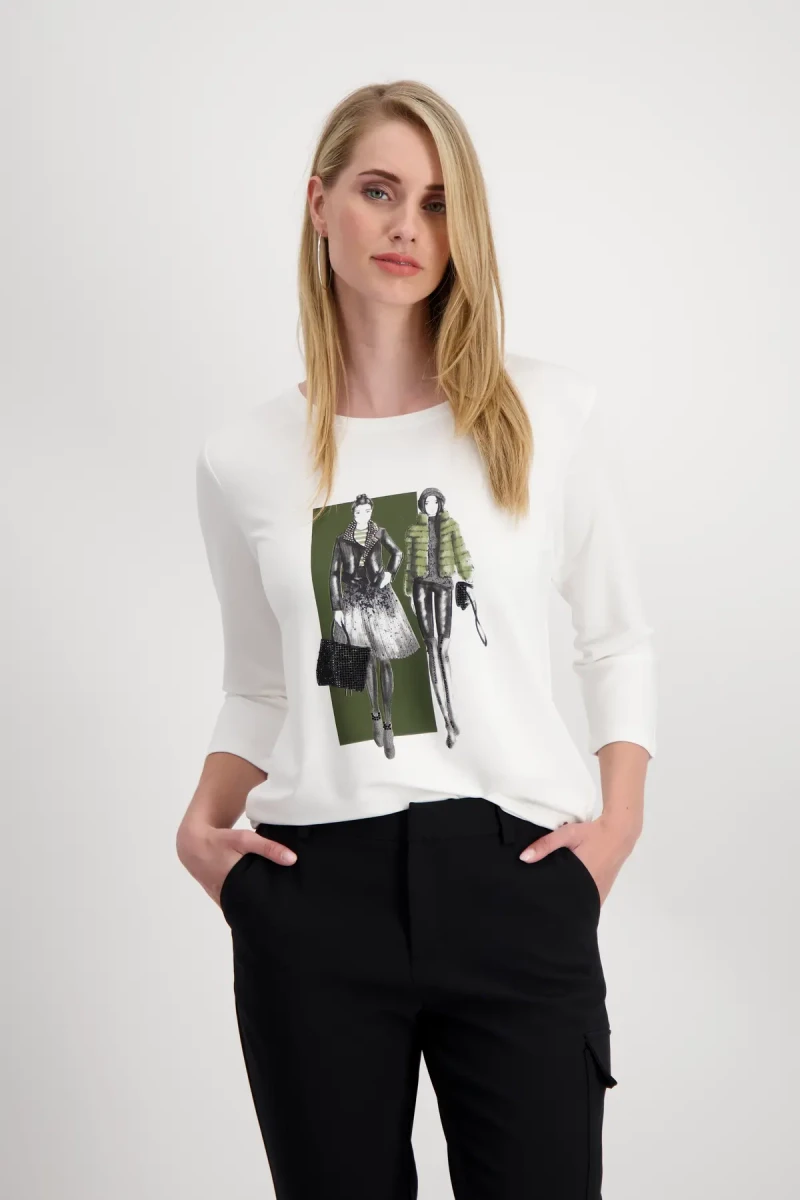 Monari Shirt mit Frauen Print Exklusivangebot