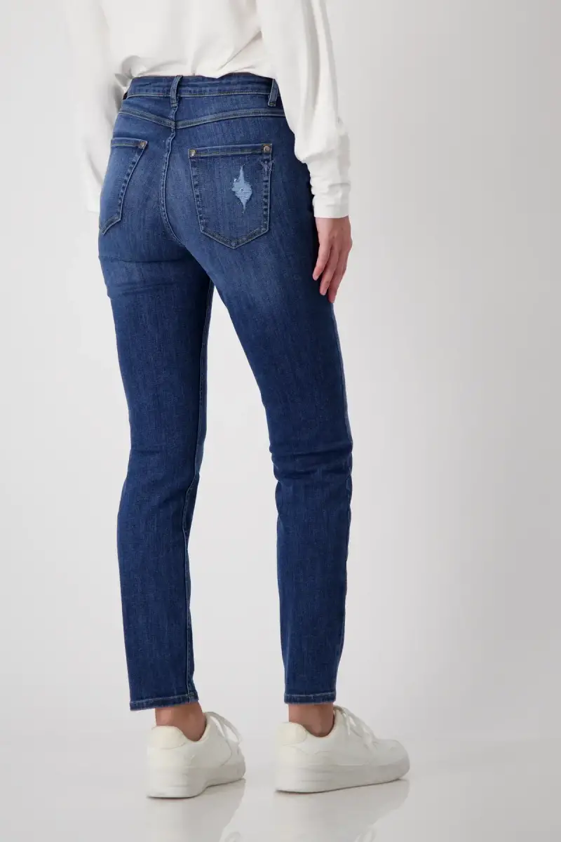 Monari Destroyed Jeans mit Strass Saisonschlussverkauf