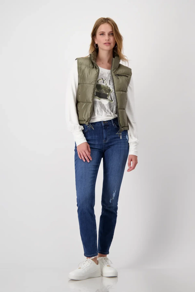Monari Destroyed Jeans mit Strass Saisonschlussverkauf