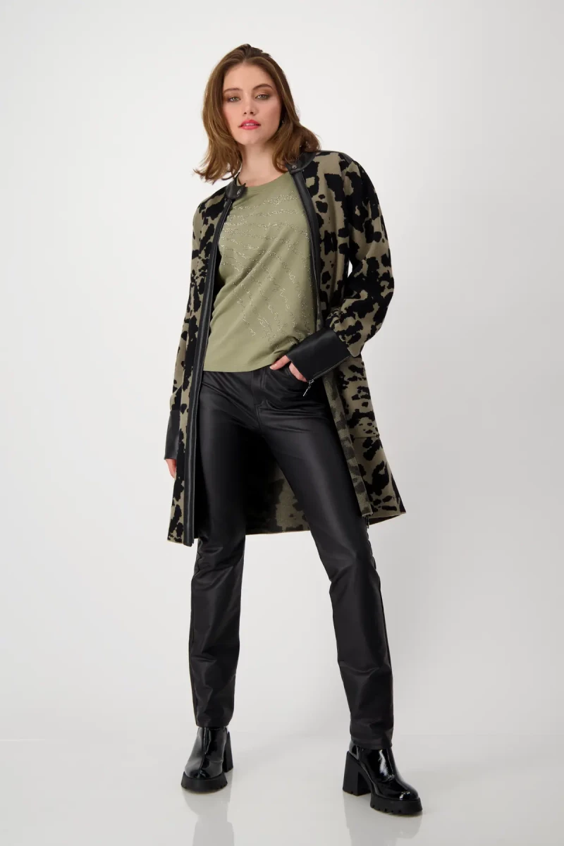 Monari Shirt mit Strass Schrift Black Friday