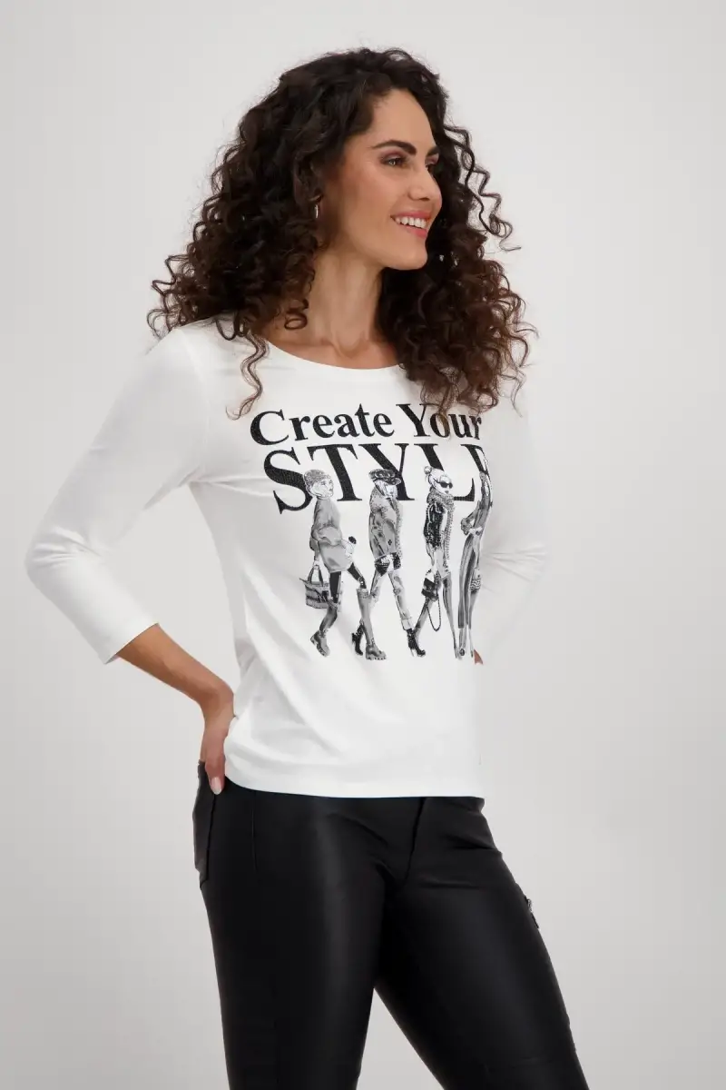 Monari Shirt mit Frauen Zeichnung Weihnachtsangebot