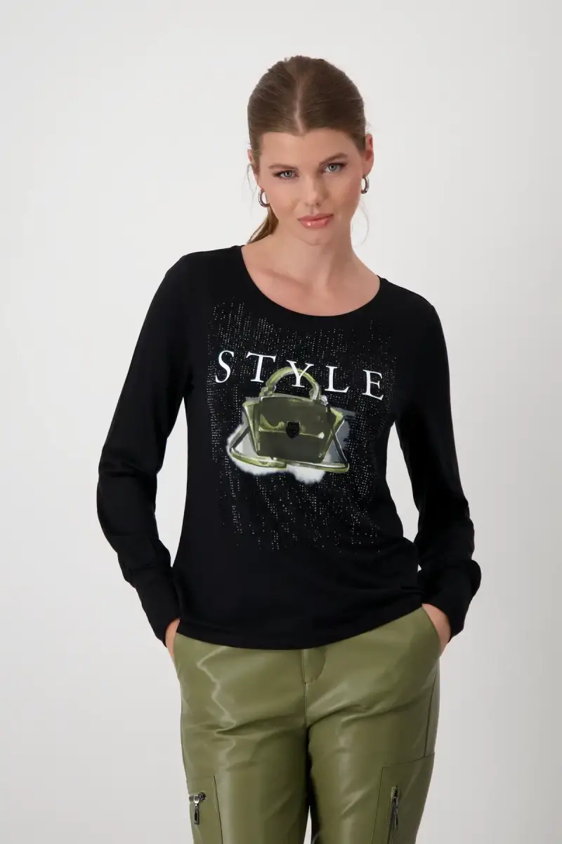 Monari Shirt mit Taschen Print Jubiläumsangebot