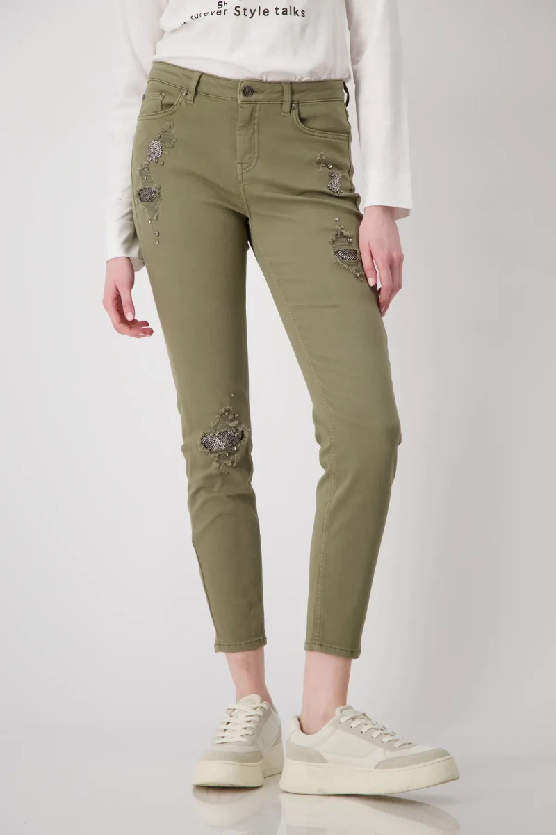 Monari Destroyed Jeans mit Schmuck Lagerräumung