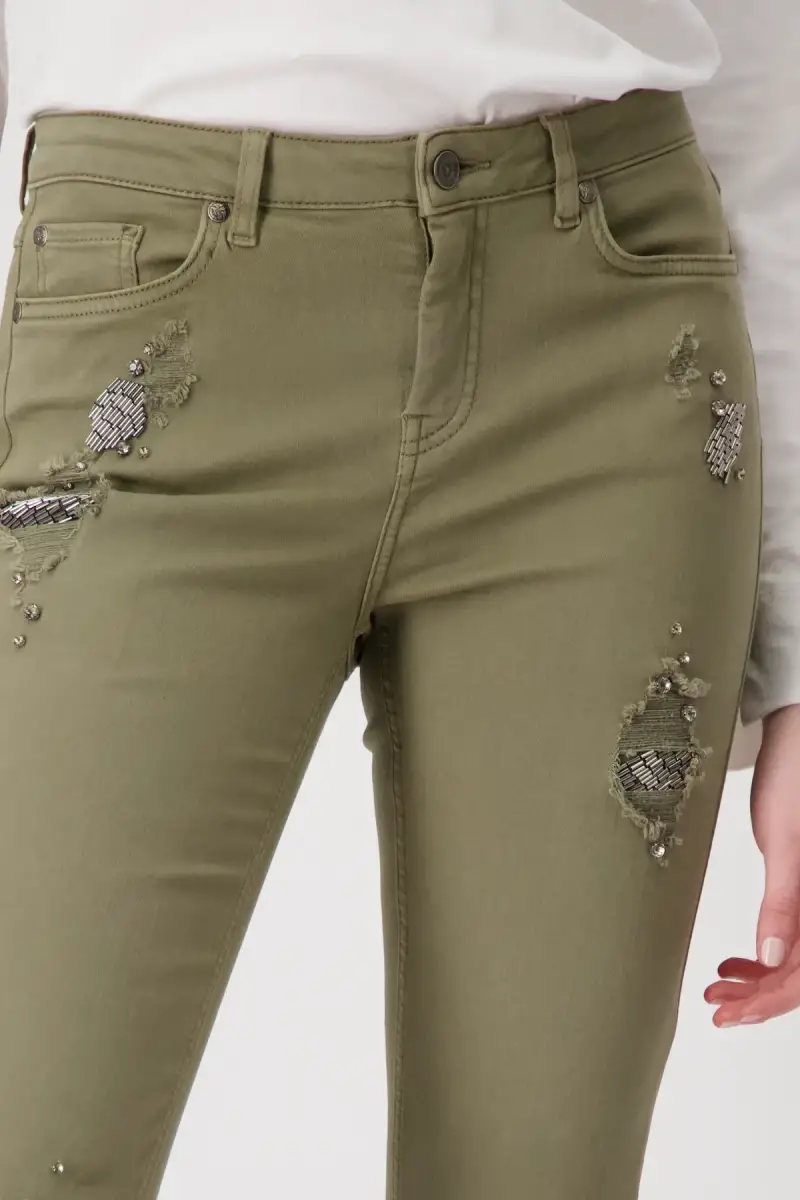 Monari Destroyed Jeans mit Schmuck Lagerräumung