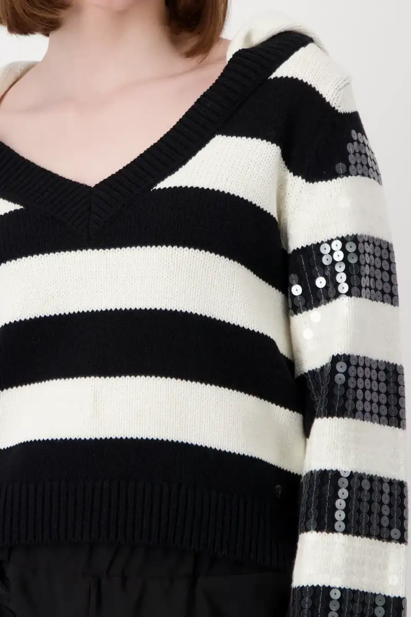 Monari Strickpullover mit Streifen Zeitlich begrenztes Angebot