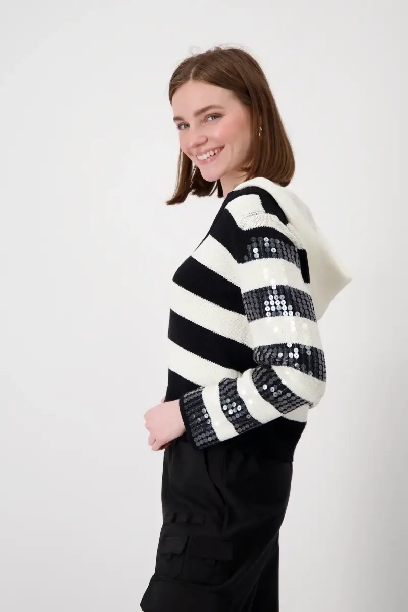 Monari Strickpullover mit Streifen Zeitlich begrenztes Angebot