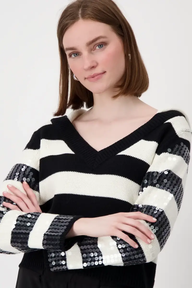 Monari Strickpullover mit Streifen Zeitlich begrenztes Angebot