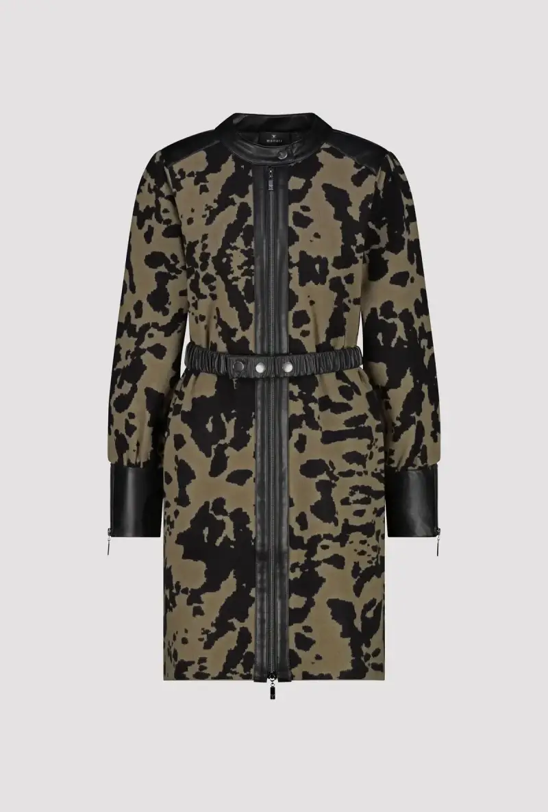 Monari Strickmantel mit Leo-Camouflage Muster Exklusive Angebote