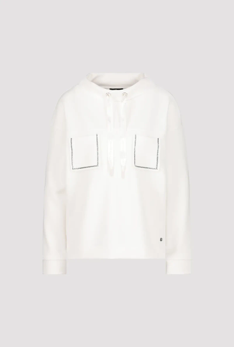 Monari Sweatshirt mit geschmückten Taschen Bis zu 65% Rabatt