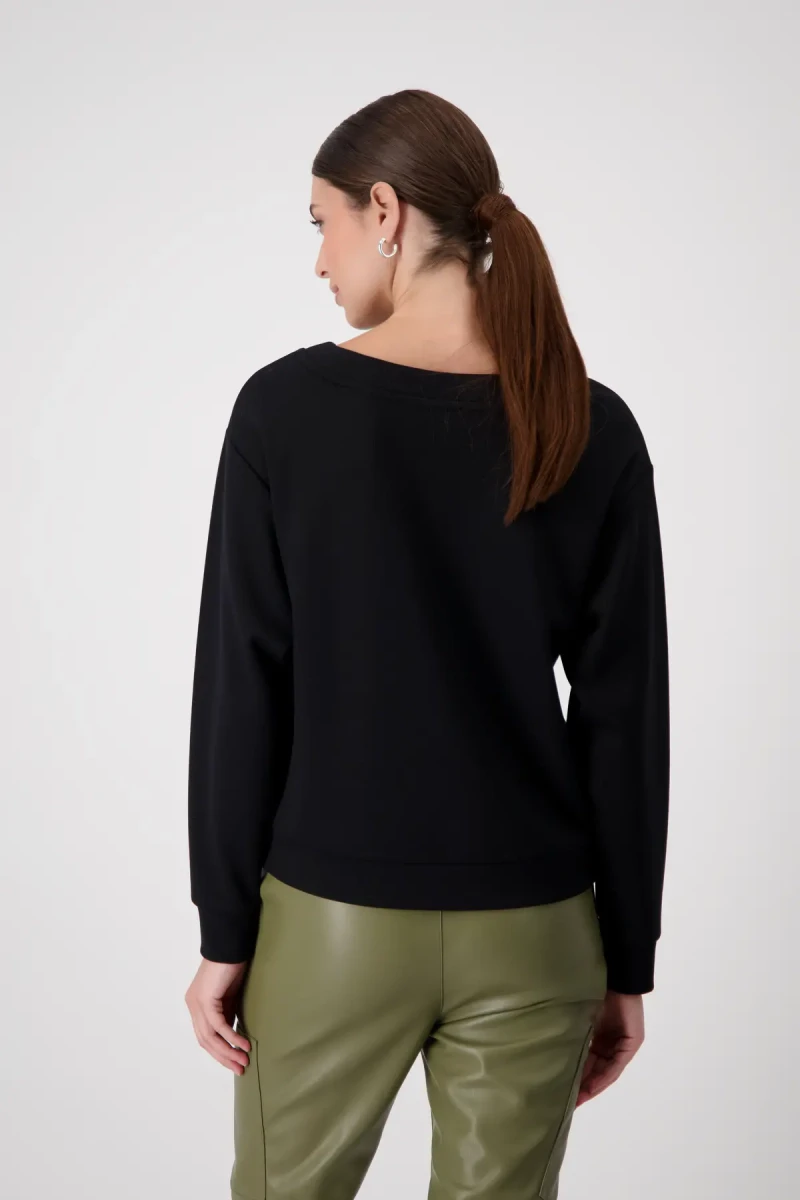 Monari Sweatshirt mit Schrift Nur für heute