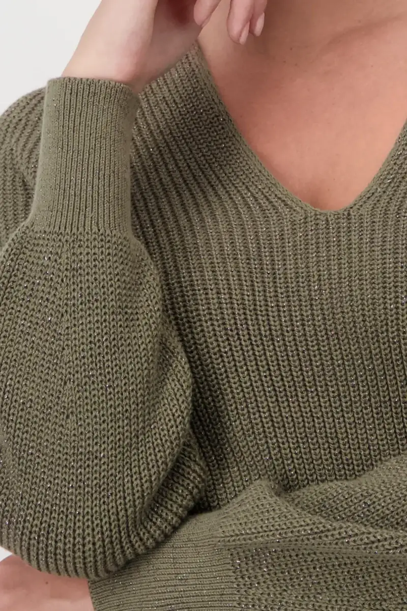 Monari Strickpullover mit Lurex Sonderangebot der Fabrik