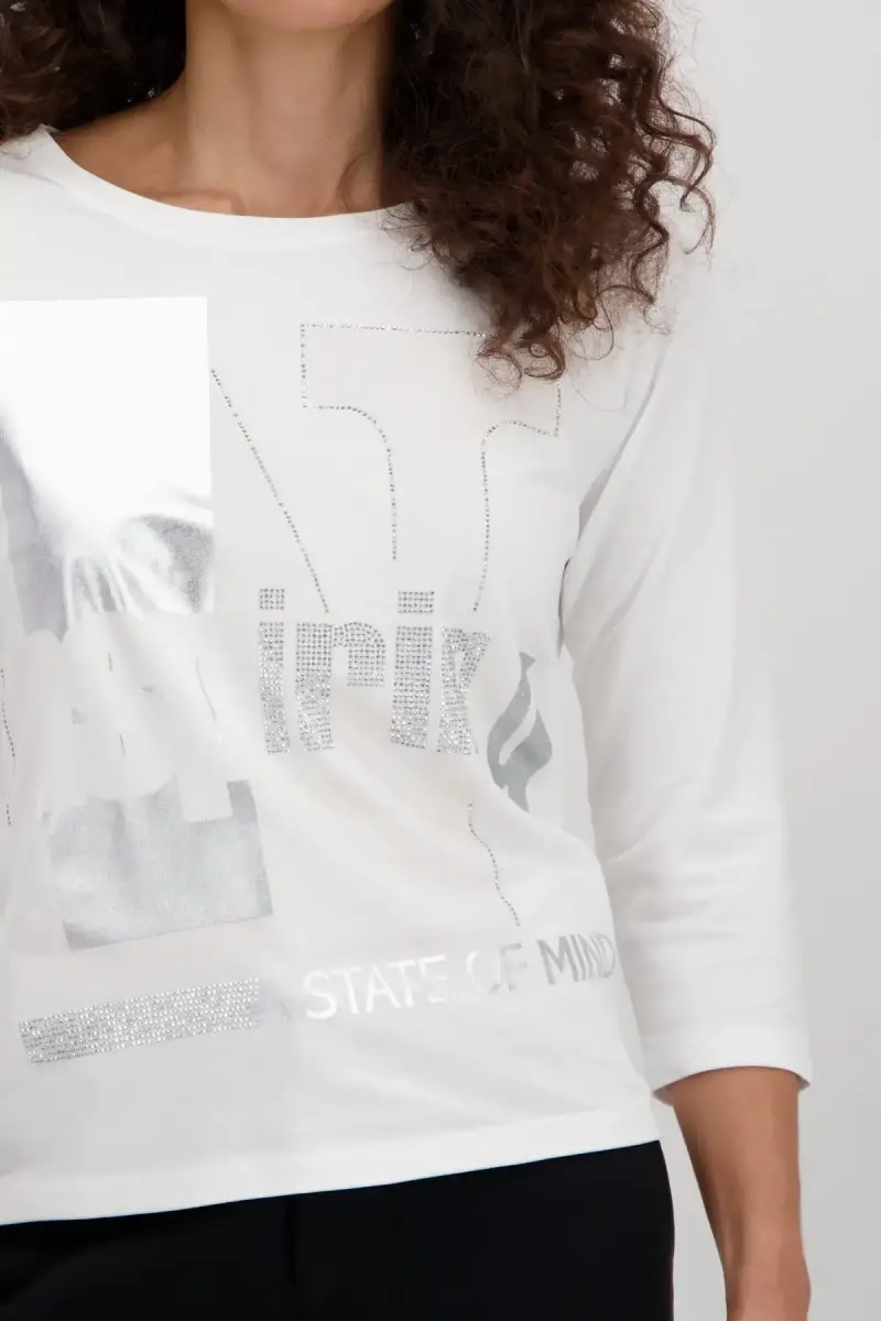 Monari Shirt mit tonigem Print Super Rabatt