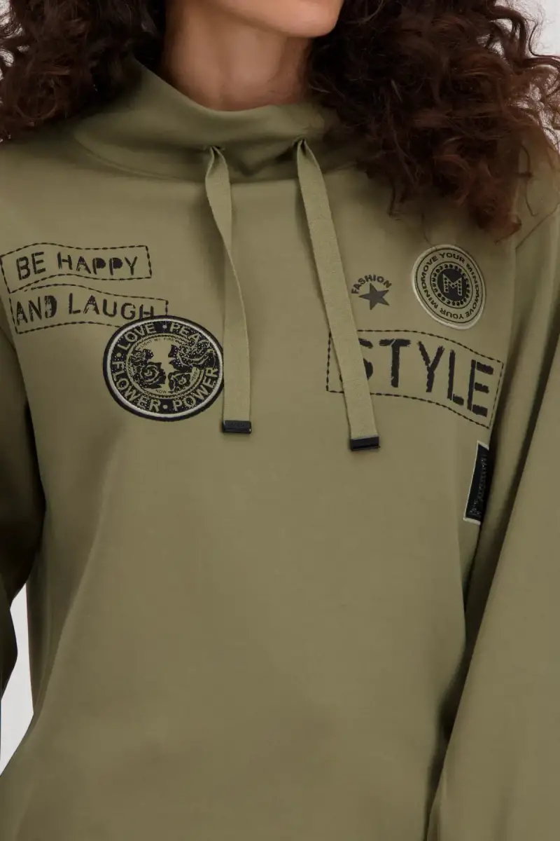 Monari Sweatshirt mit Patches und Strass Kostenloser Versand international