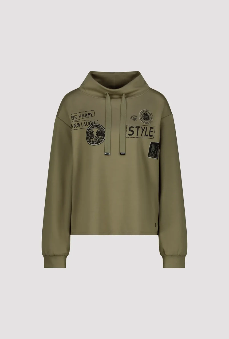 Monari Sweatshirt mit Patches und Strass Kostenloser Versand international