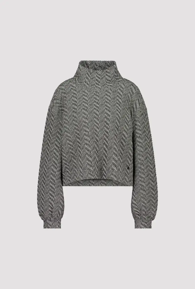 Monari Sweatshirt mit Fischgrat-Muster Angebote